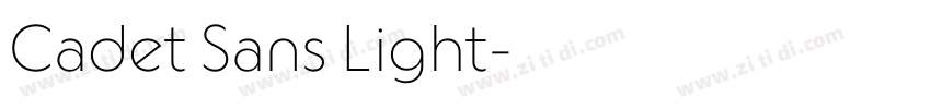 Cadet Sans Light字体转换